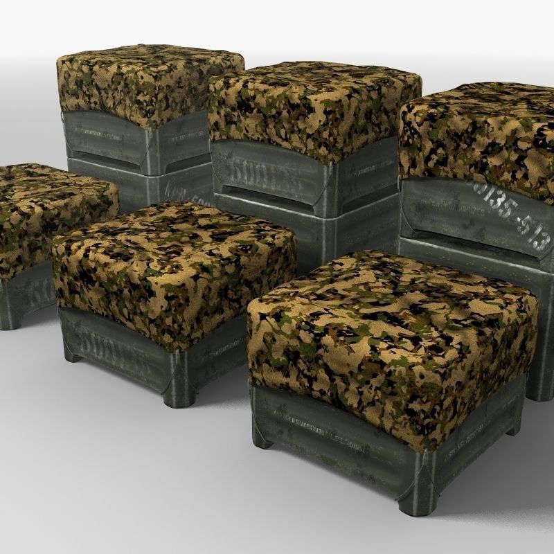 Covered Military Crate 3D model_10