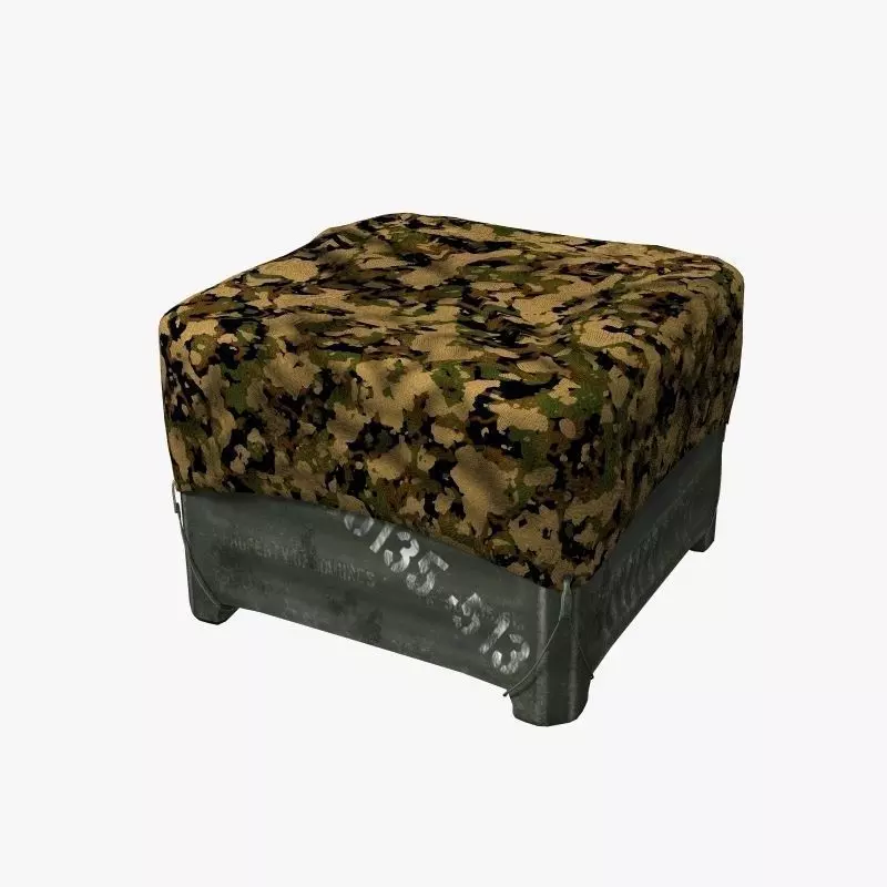 Covered Military Crate 3D model_0
