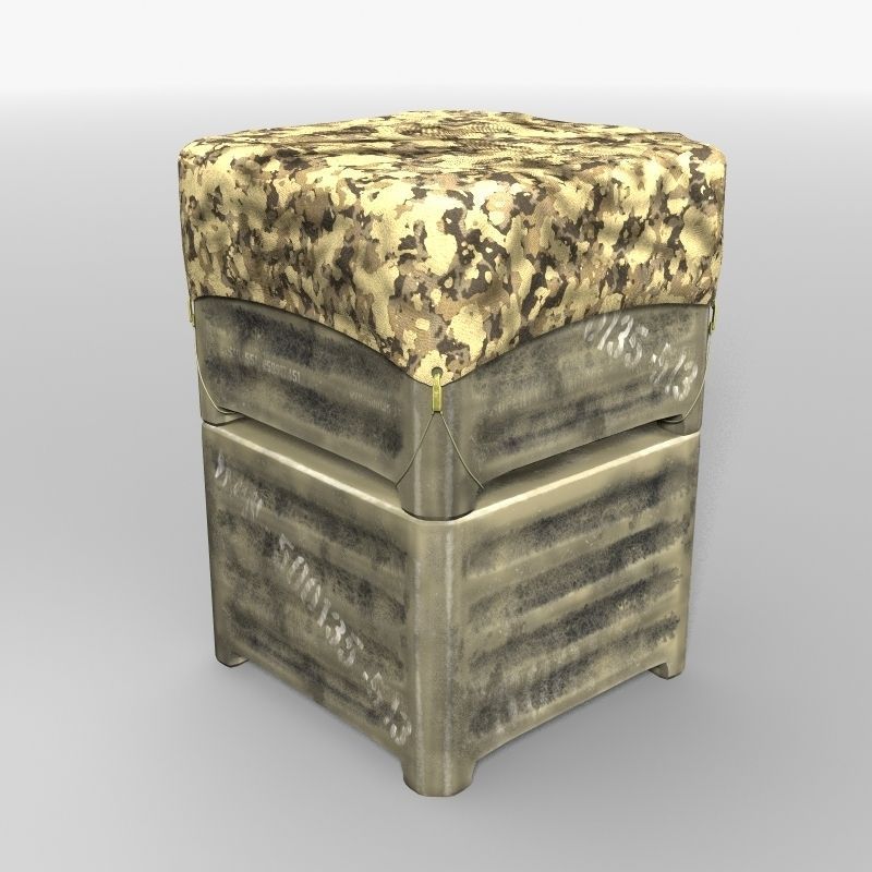 Covered Military Crate 3D model_13
