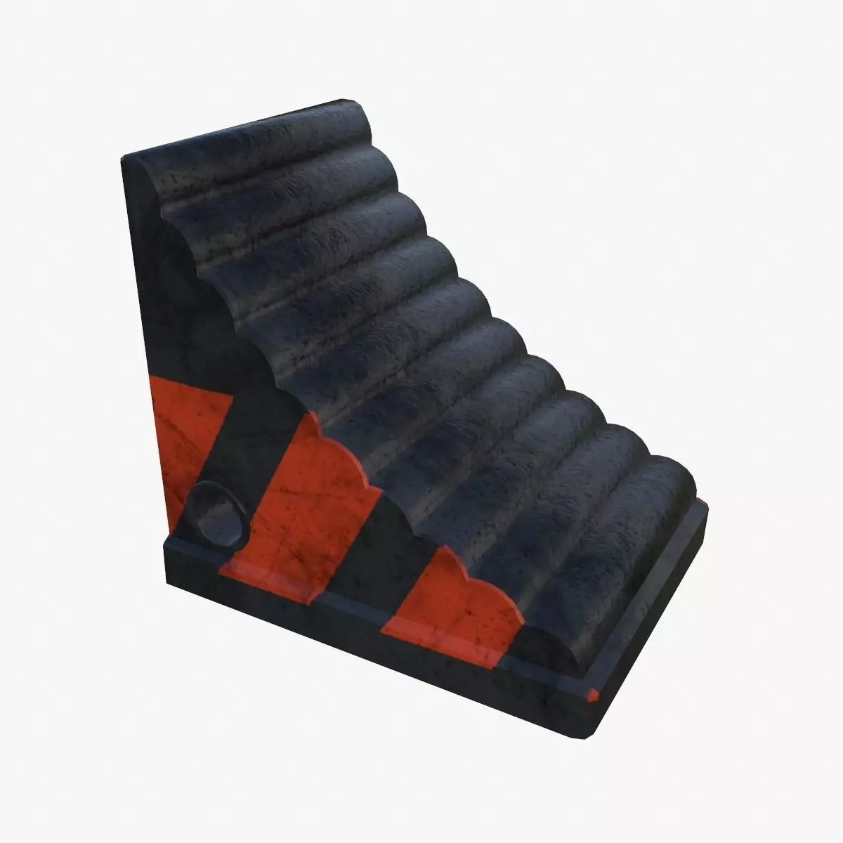 Aircraft Wheel Stopper Low-poly 3D model_0