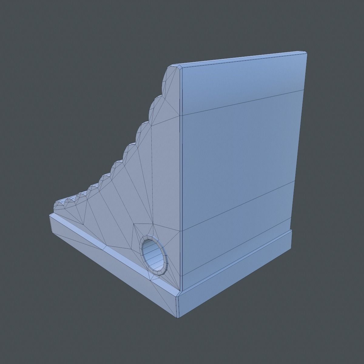 Aircraft Wheel Stopper Low-poly 3D model_7