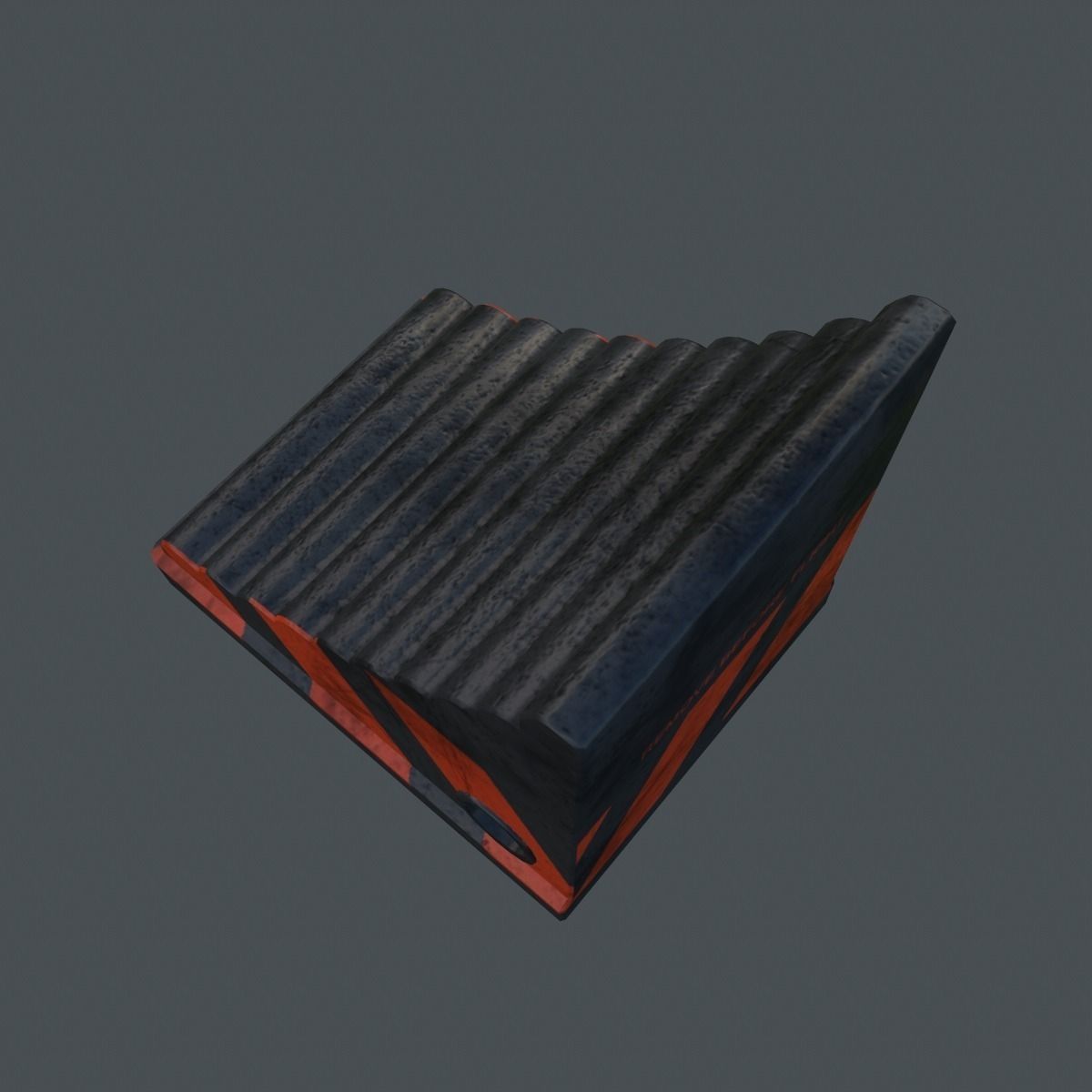 Aircraft Wheel Stopper Low-poly 3D model_5