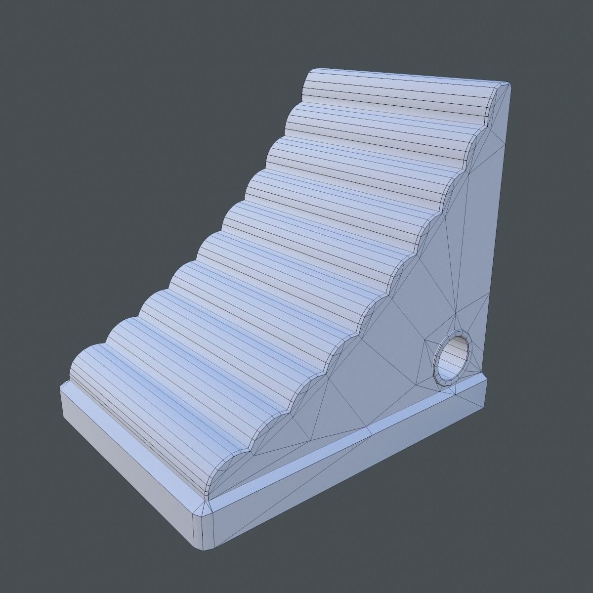 Aircraft Wheel Stopper Low-poly 3D model_8