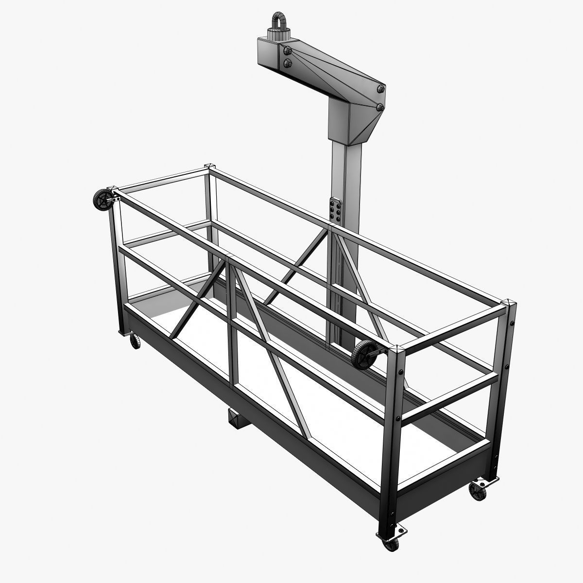 Window Cleaning Scaffold 3D model_8