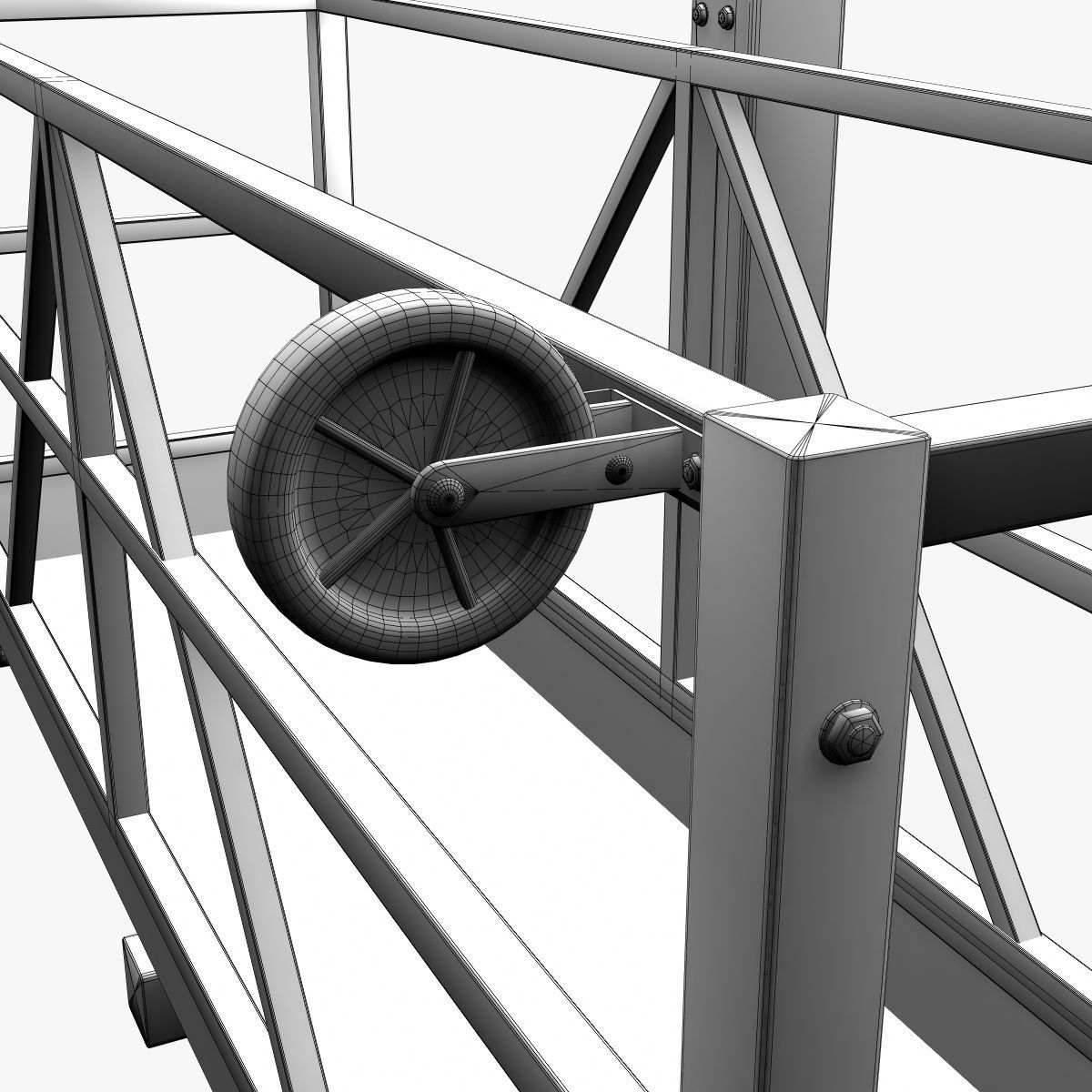 Window Cleaning Scaffold 3D model_9