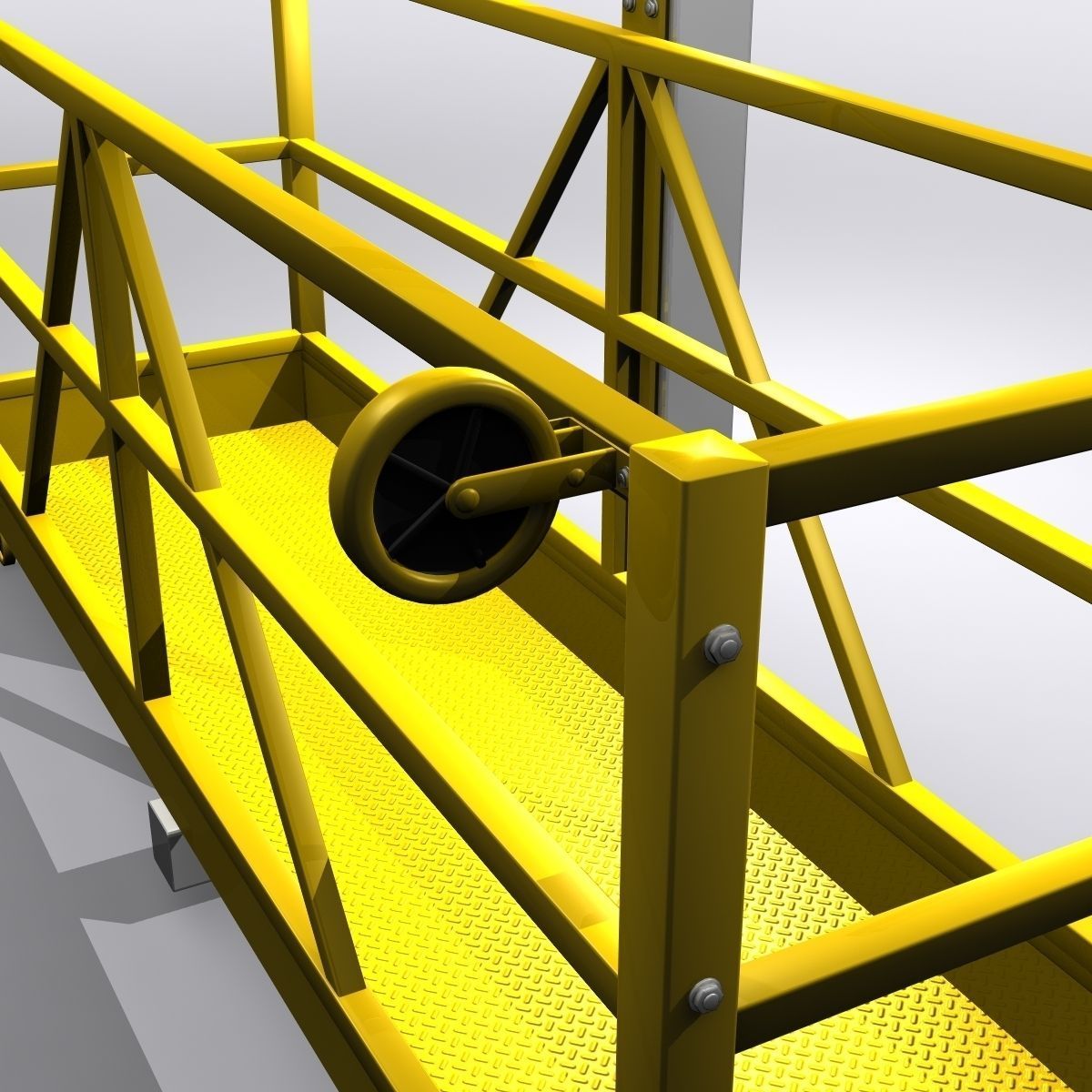 Window Cleaning Scaffold 3D model_6