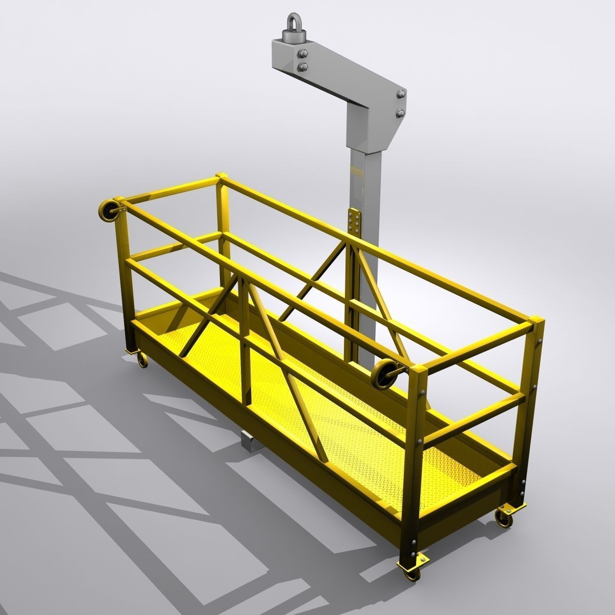 Window Cleaning Scaffold 3D model_3