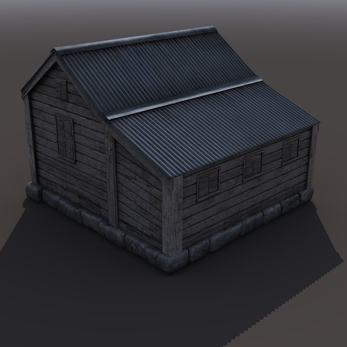Old Chattel House 3D model_4