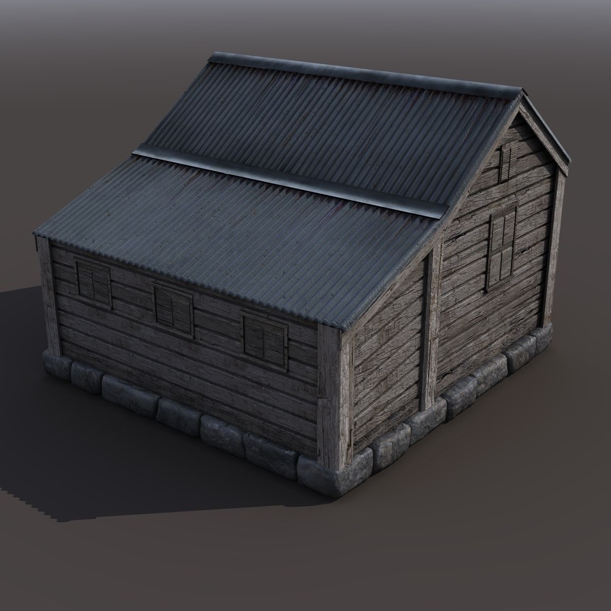 Old Chattel House 3D model_3