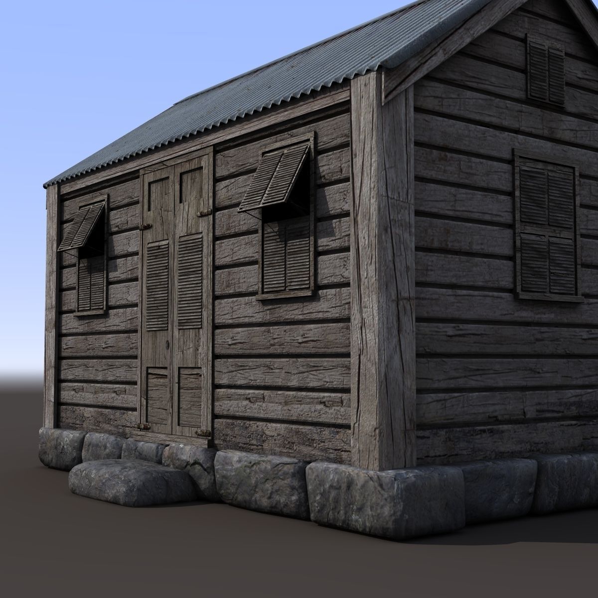 Old Chattel House 3D model_5