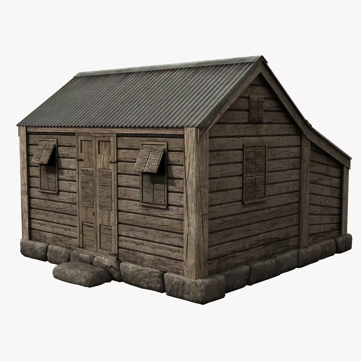 Old Chattel House 3D model_0