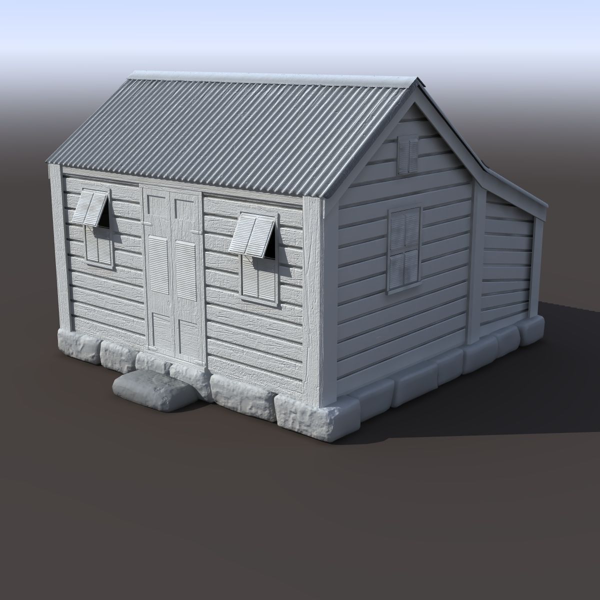 Old Chattel House 3D model_7