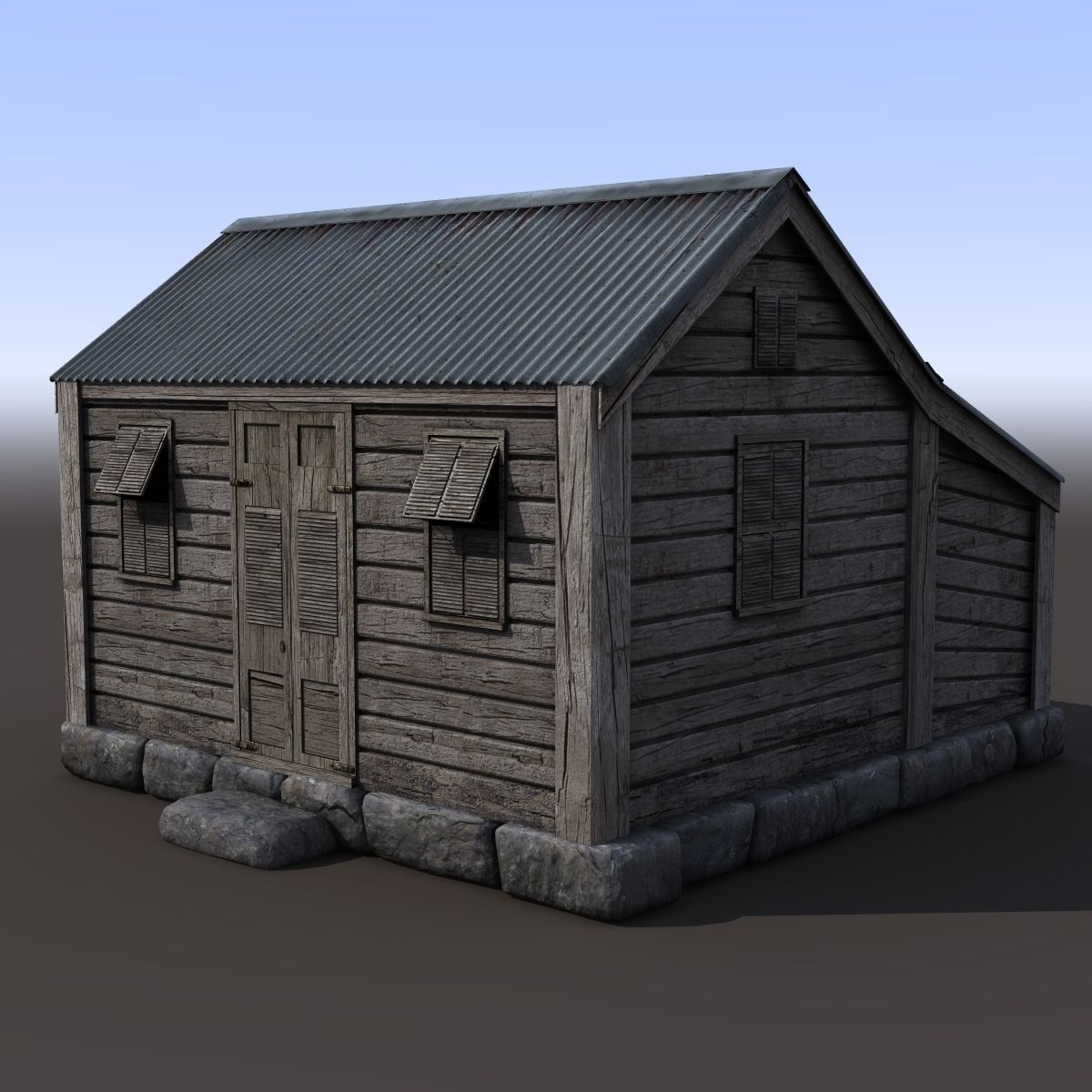 Old Chattel House 3D model_1