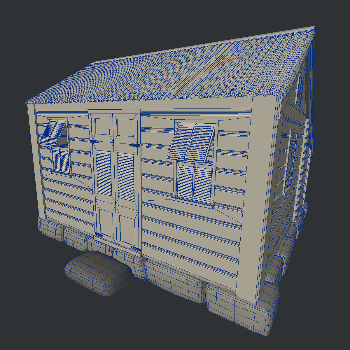 Old Chattel House 3D model_8