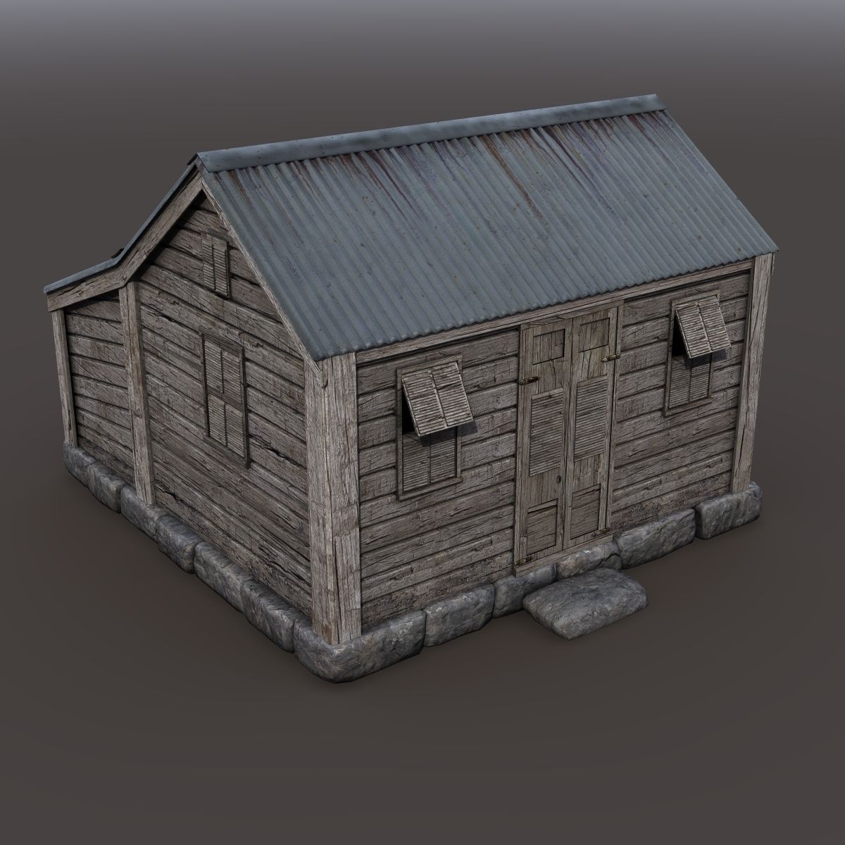 Old Chattel House 3D model_2