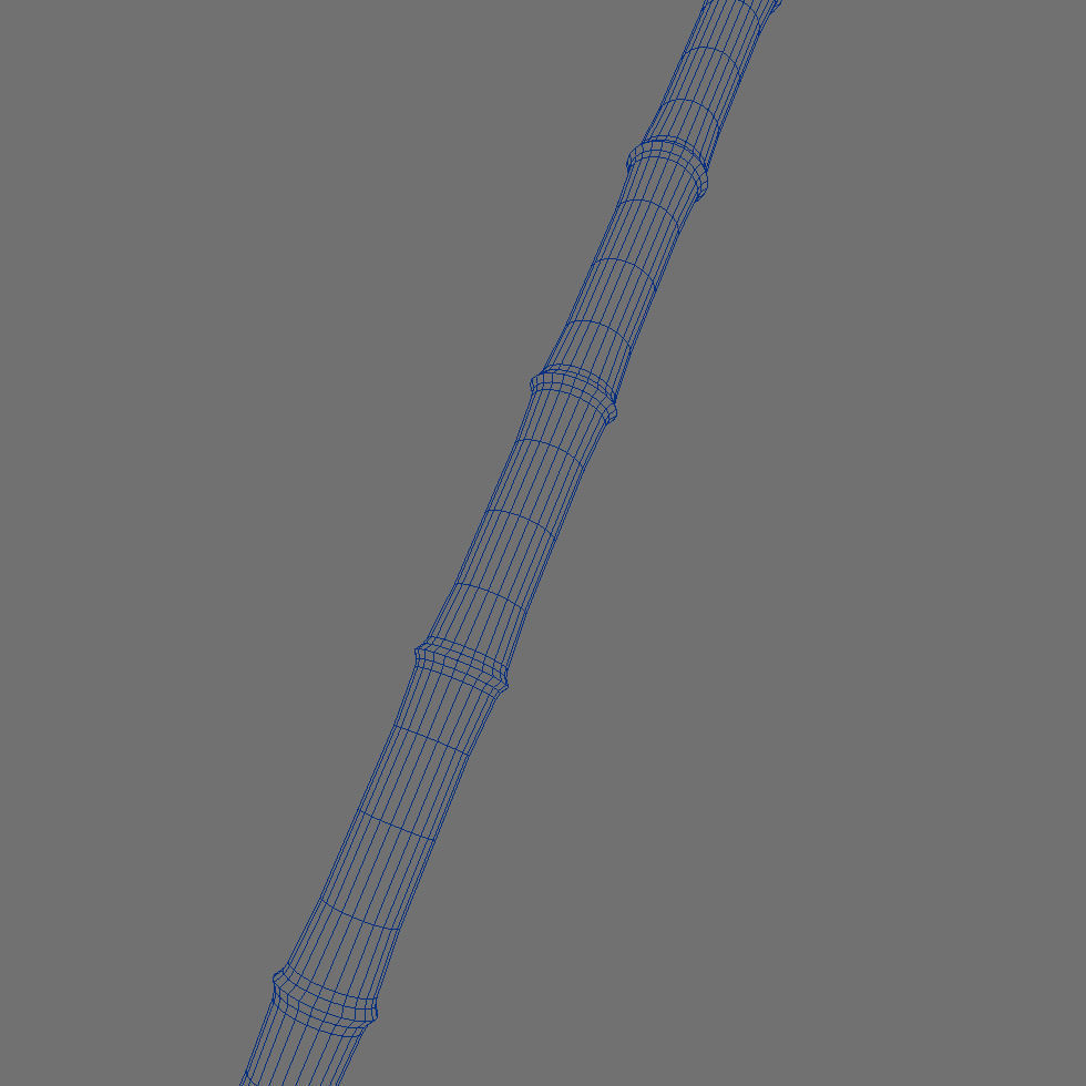 Bamboo trunk Low-poly 3D model_4