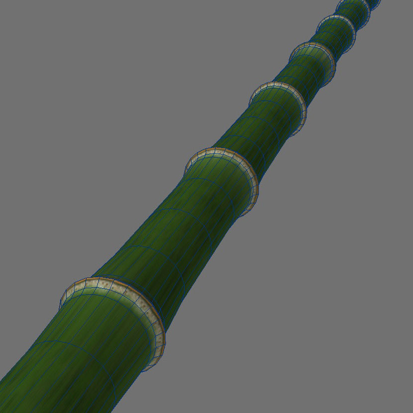 Bamboo trunk Low-poly 3D model_3