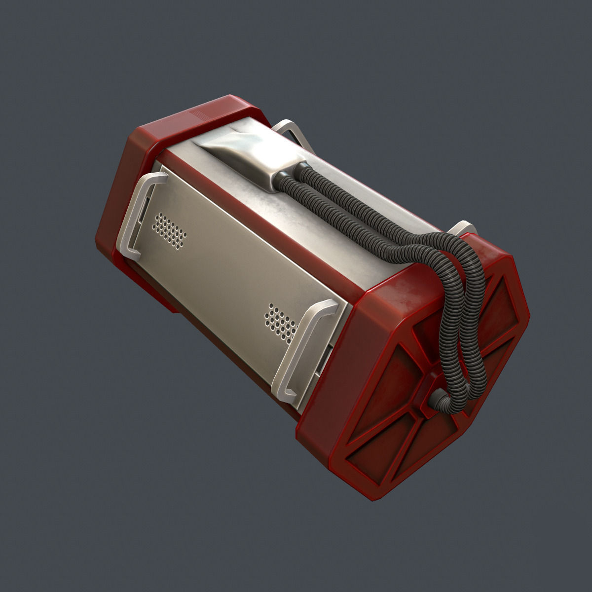 Sci Fi Container Low-poly 3D model_2