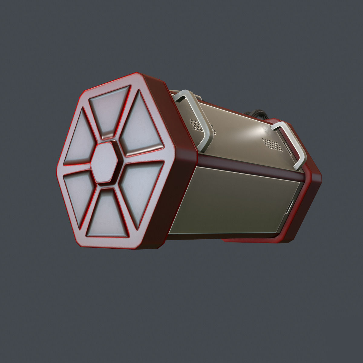 Sci Fi Container Low-poly 3D model_4