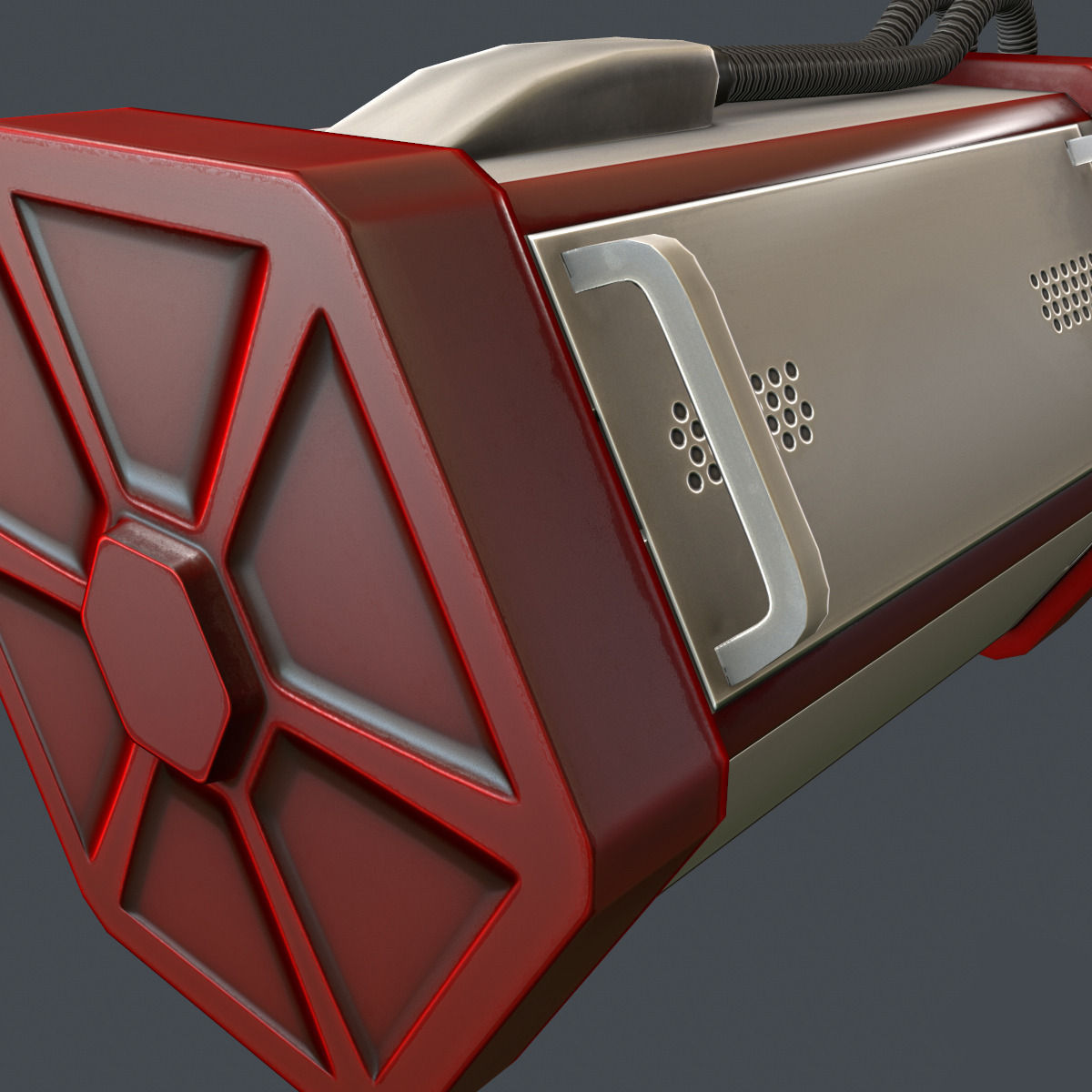 Sci Fi Container Low-poly 3D model_7