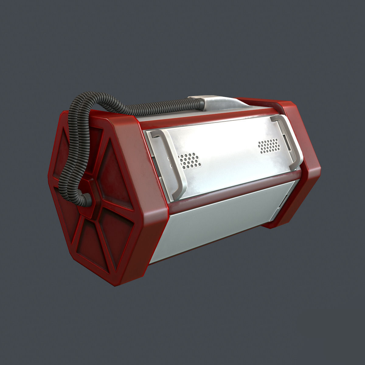Sci Fi Container Low-poly 3D model_1