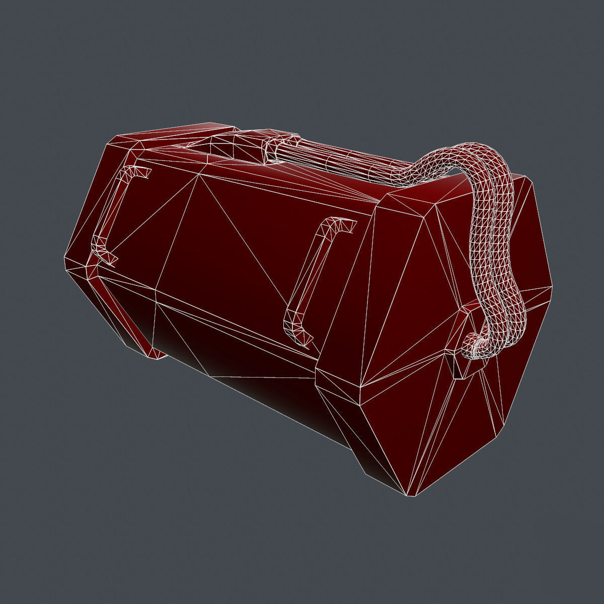 Sci Fi Container Low-poly 3D model_9