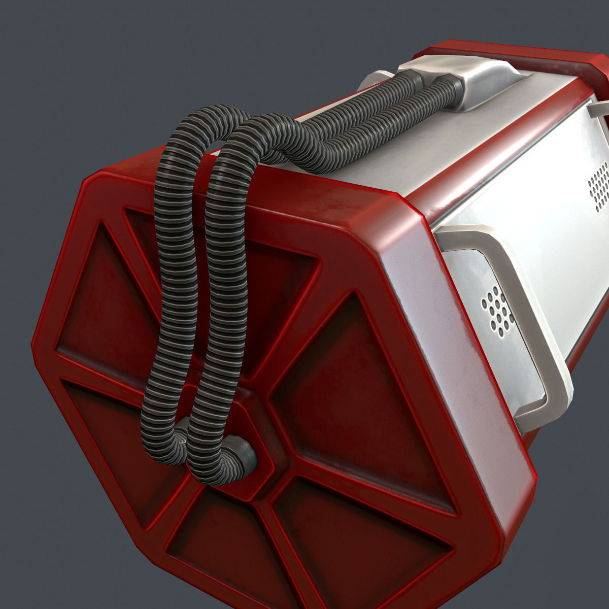 Sci Fi Container Low-poly 3D model_8