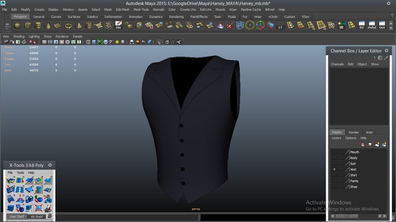 Harvey cartoon Male Character 3D model_37