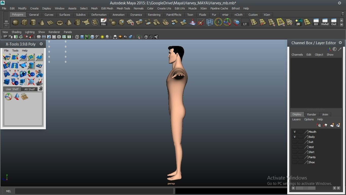 Harvey cartoon Male Character 3D model_12