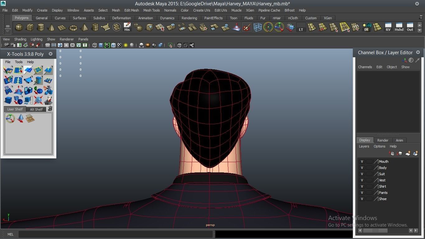 Harvey cartoon Male Character 3D model_7