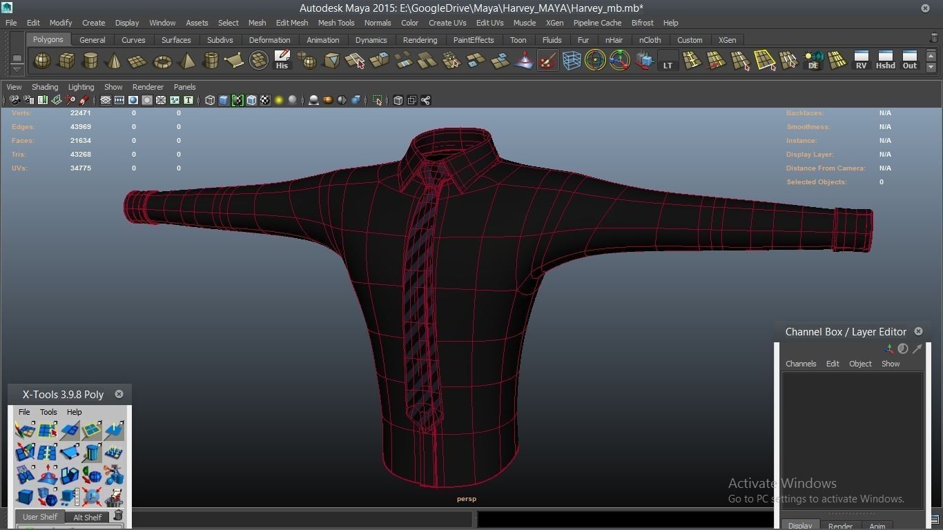Harvey cartoon Male Character 3D model_44