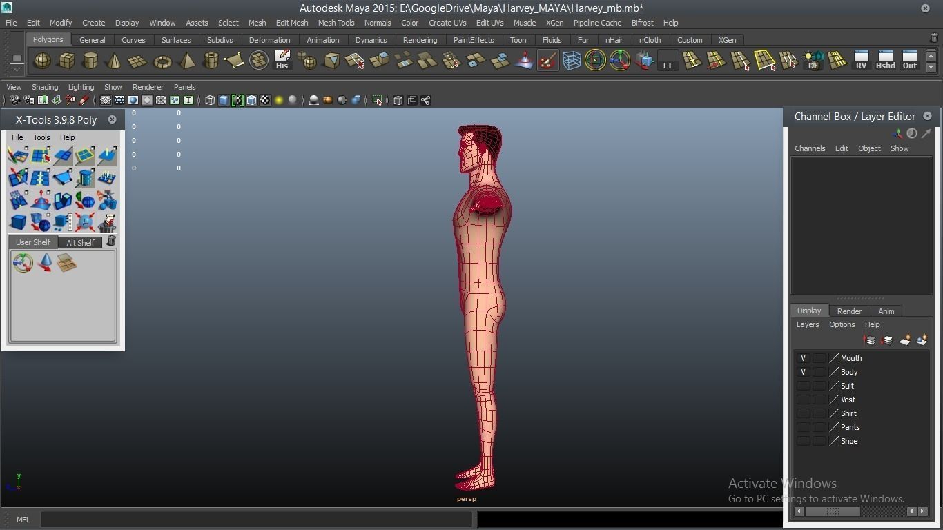 Harvey cartoon Male Character 3D model_13