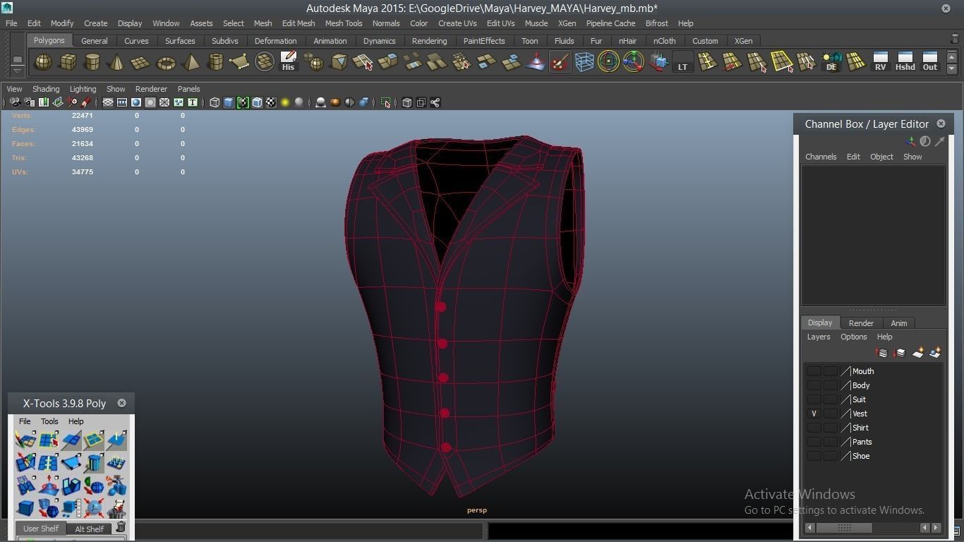 Harvey cartoon Male Character 3D model_38