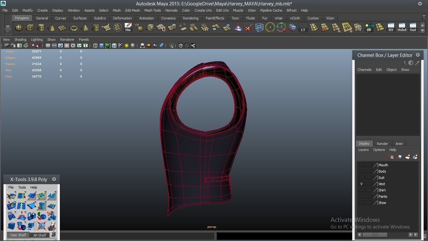 Harvey cartoon Male Character 3D model_40