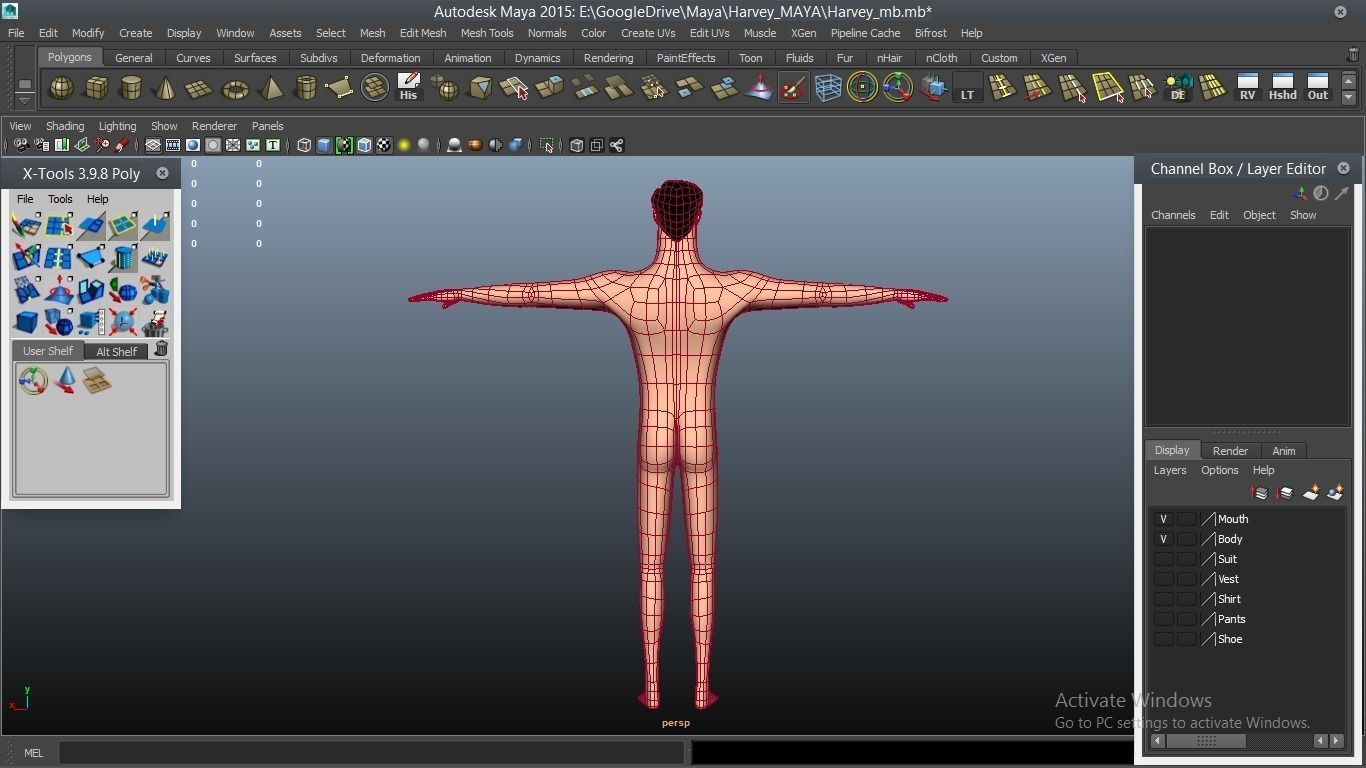 Harvey cartoon Male Character 3D model_15