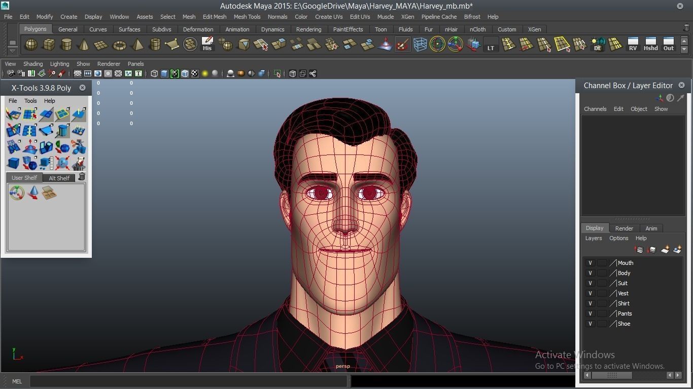 Harvey cartoon Male Character 3D model_3