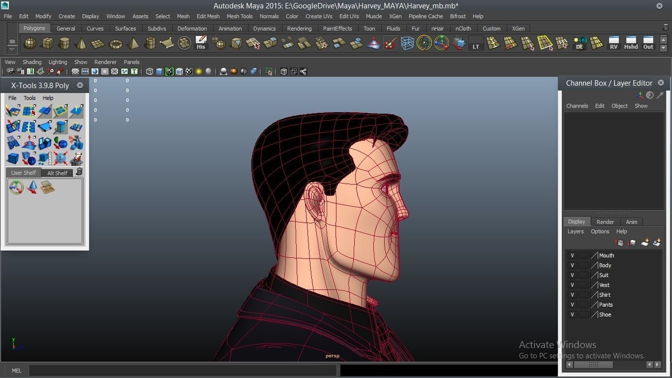 Harvey cartoon Male Character 3D model_9