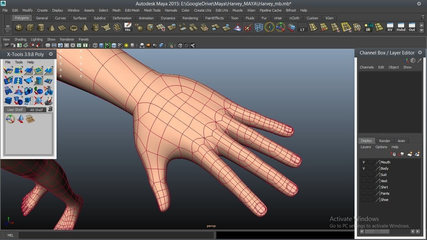 Harvey cartoon Male Character 3D model_22