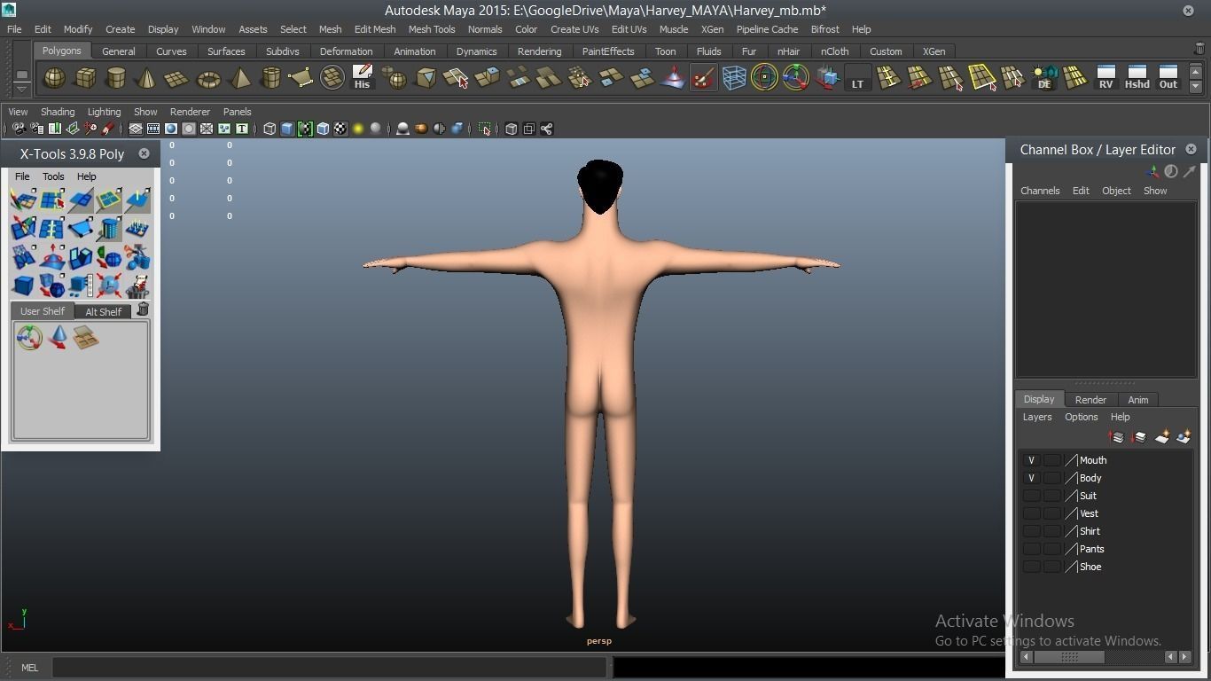 Harvey cartoon Male Character 3D model_14