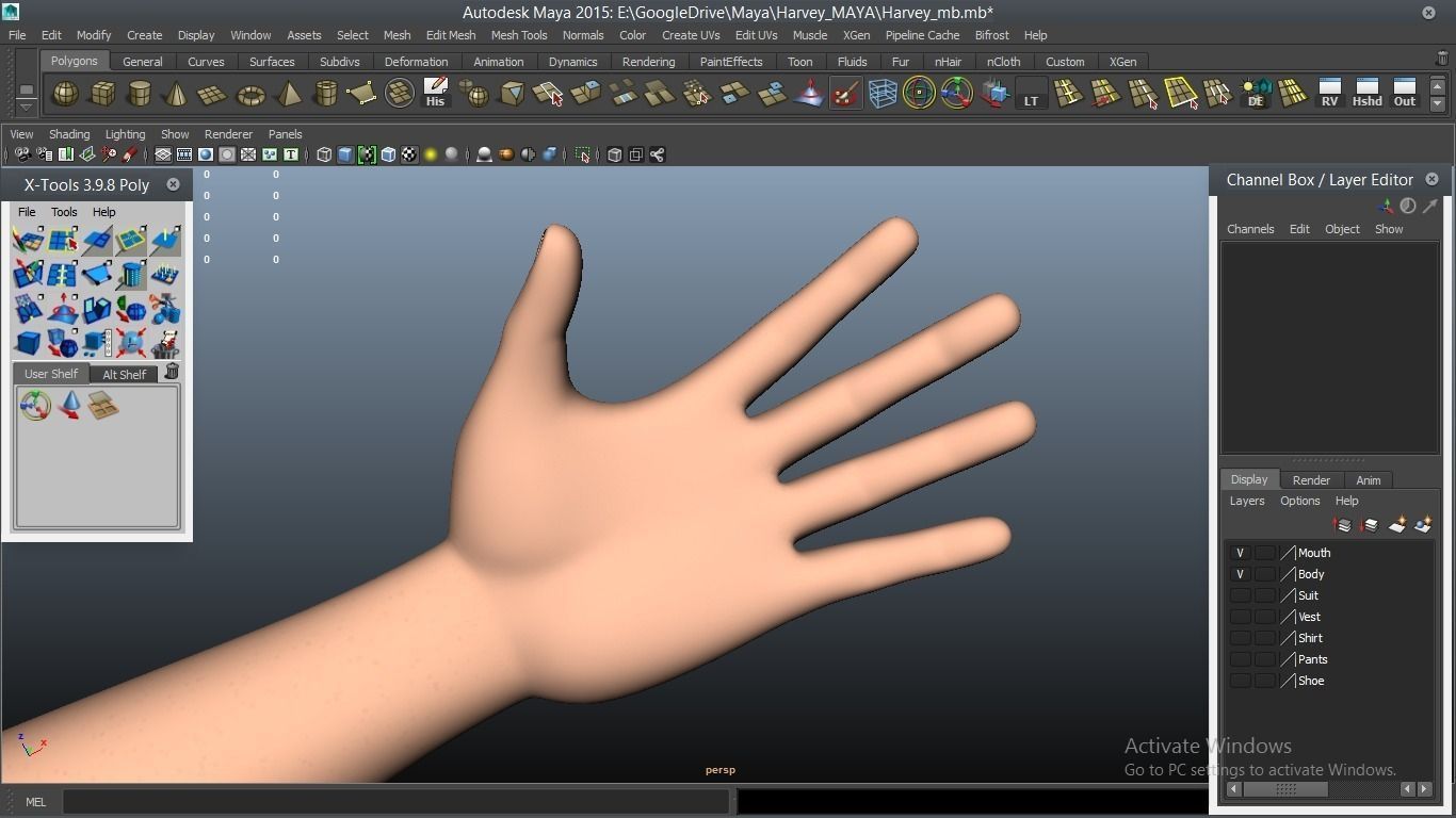 Harvey cartoon Male Character 3D model_23