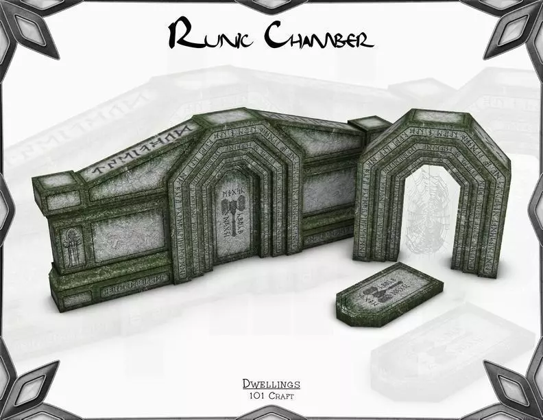 Runic Chamber Low-poly 3D model