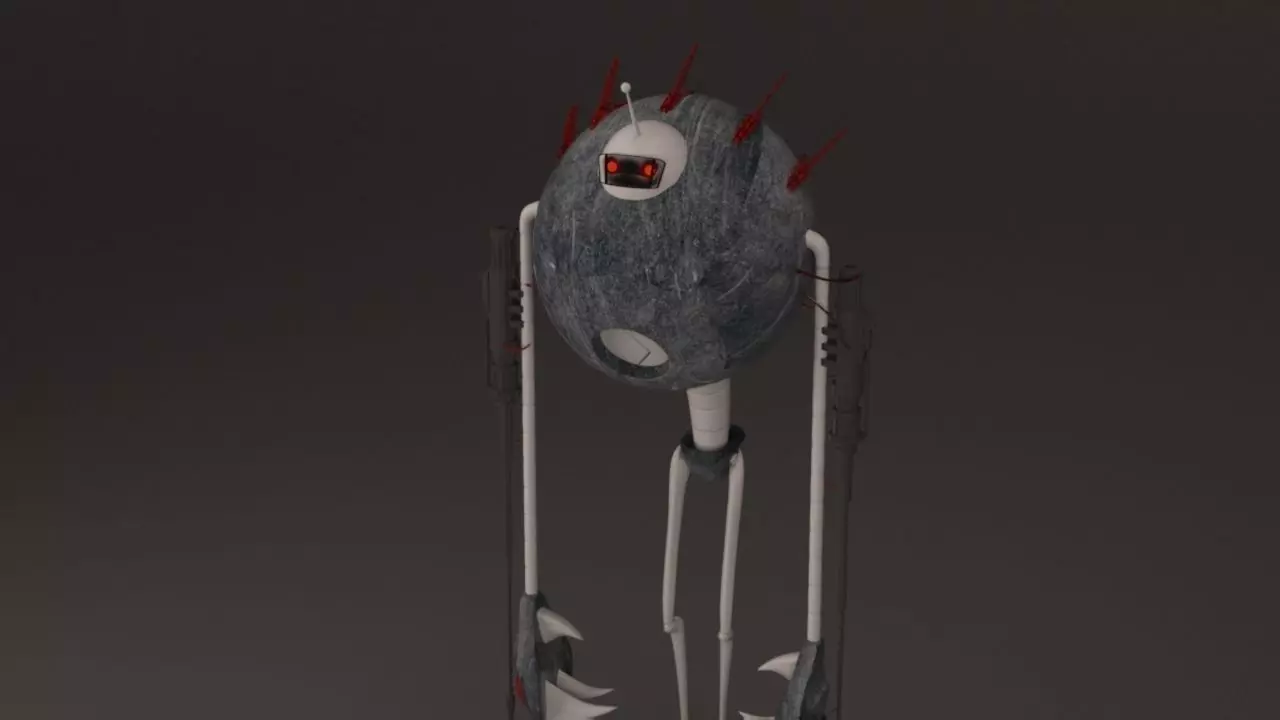 robot hay hay  ready Low-poly 3D model_0