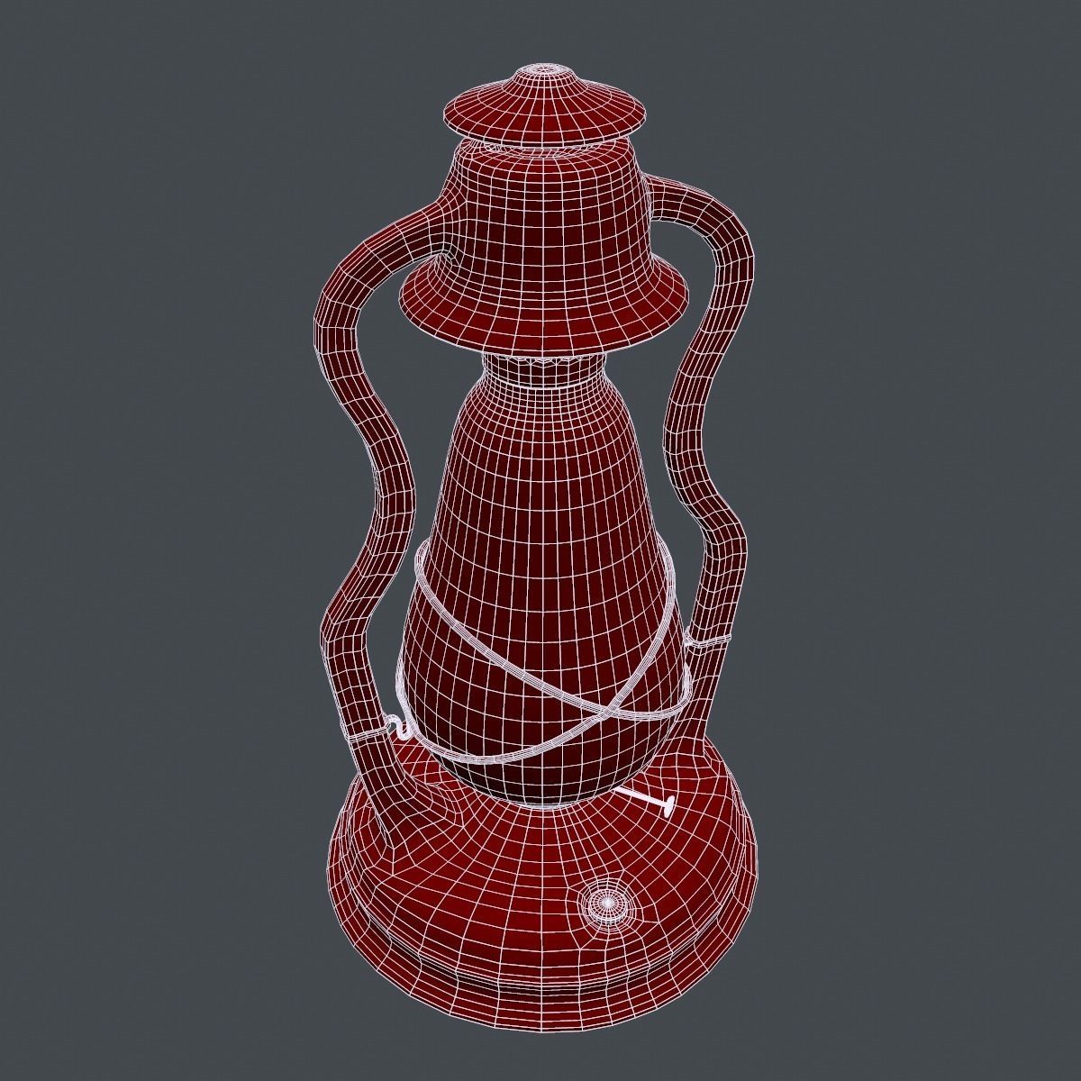 Antique Oil Lantern 3D model_7