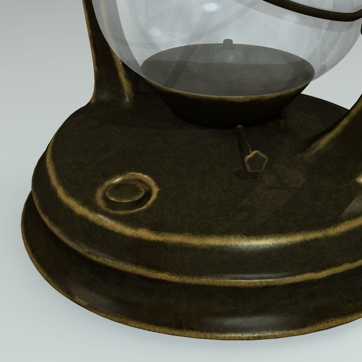 Antique Oil Lantern 3D model_4