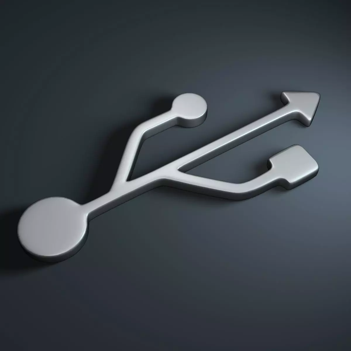 USB Symbol 3D model_0