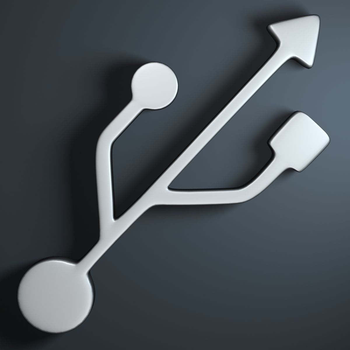 USB Symbol 3D model_4