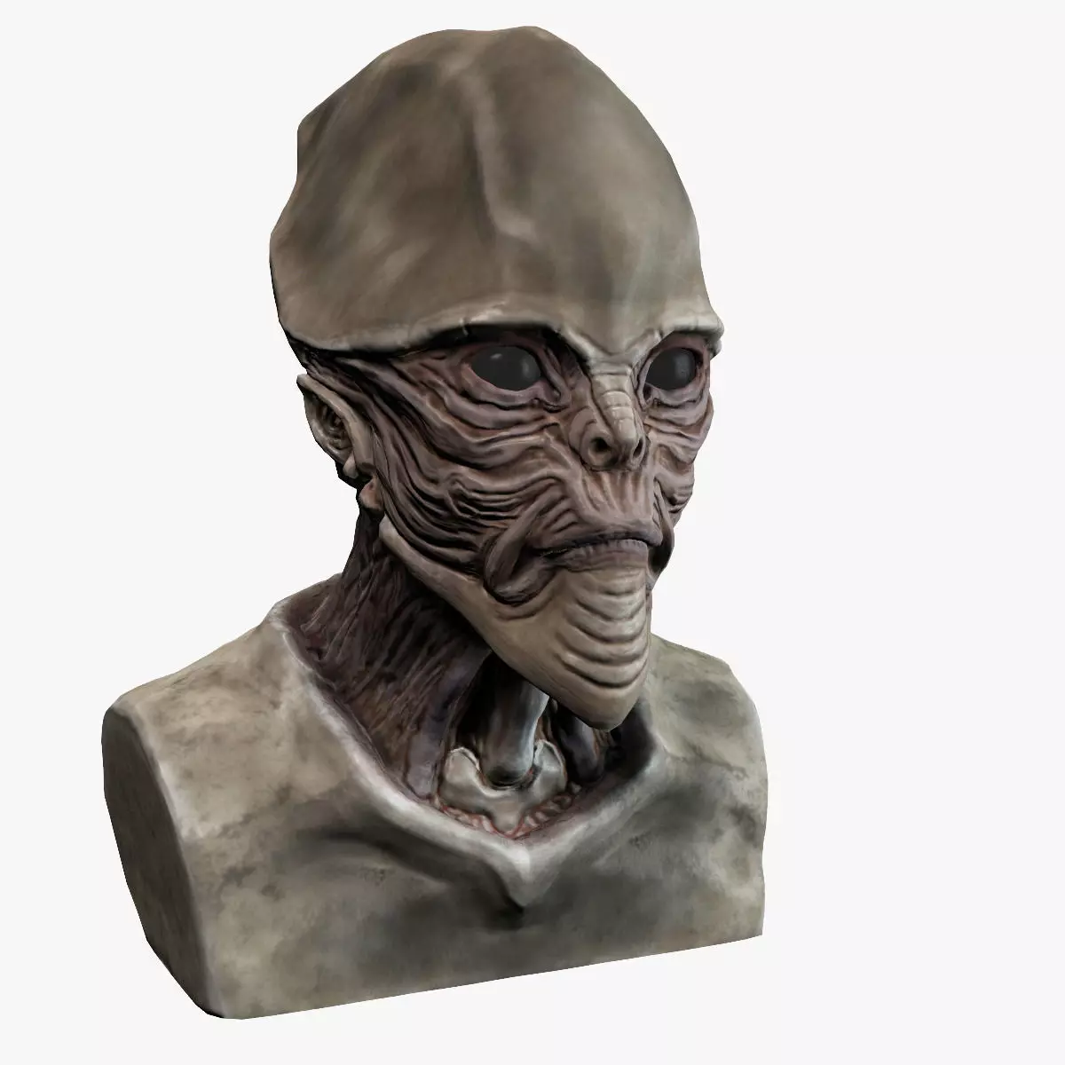 Alien Bust 3D model_0