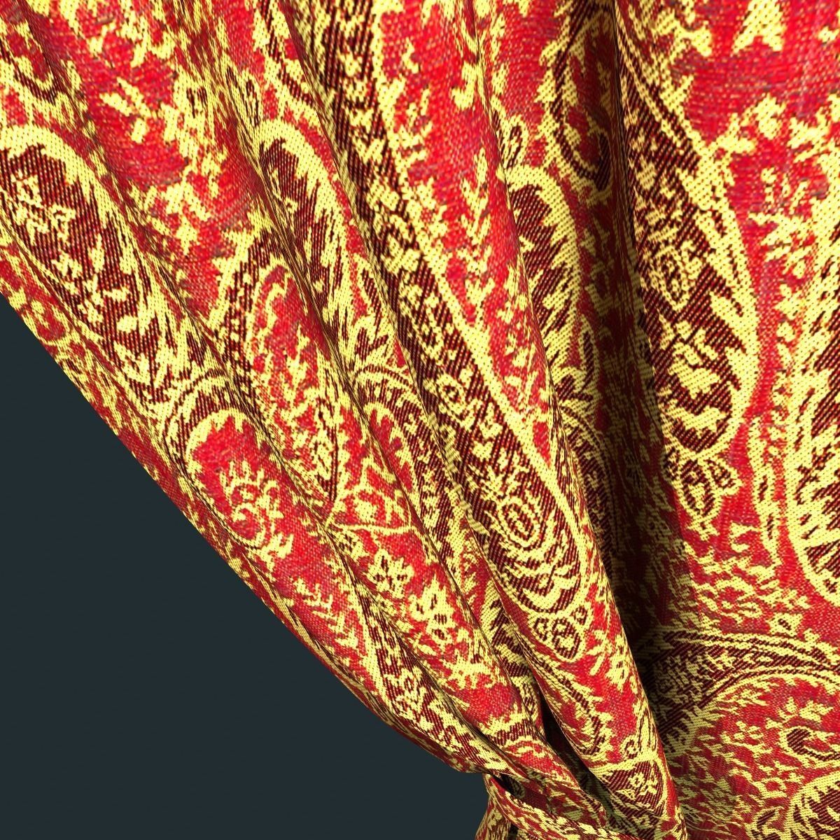 Luxurious Curtain 3D model_6