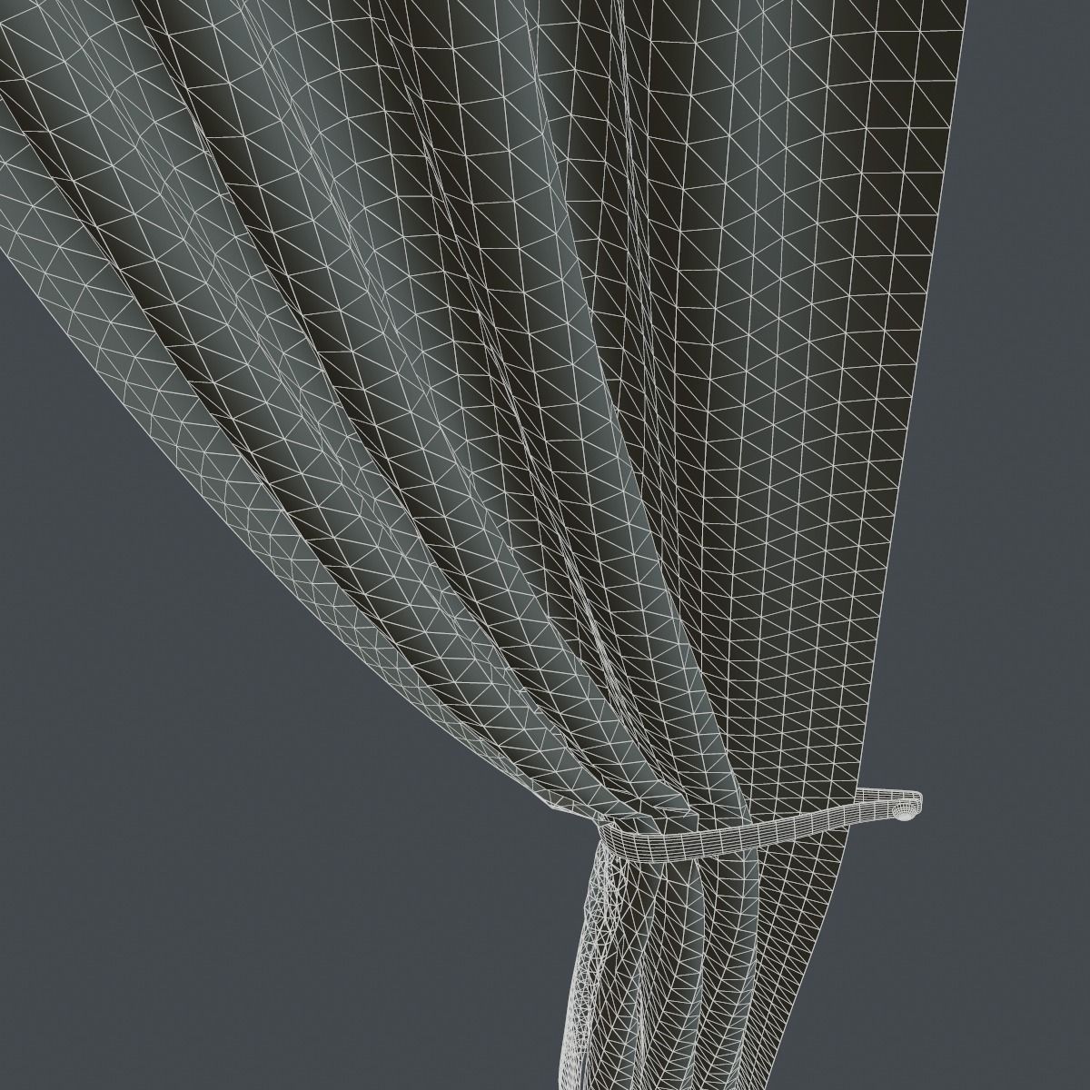 Luxurious Curtain 3D model_10