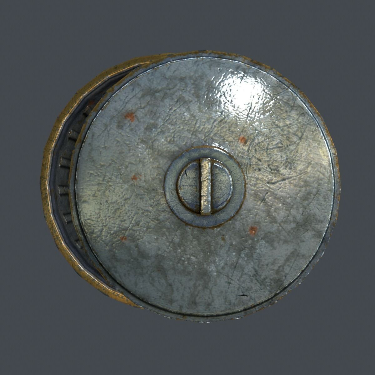 Trash Can for games Low-poly 3D model_8